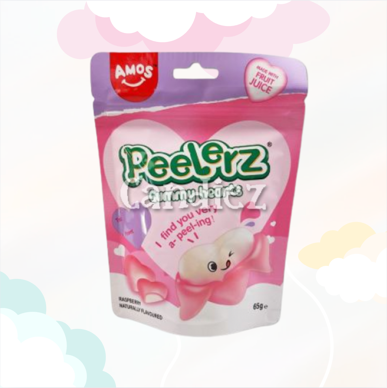 Amos Peelerz Gummy Hearts 65 gr