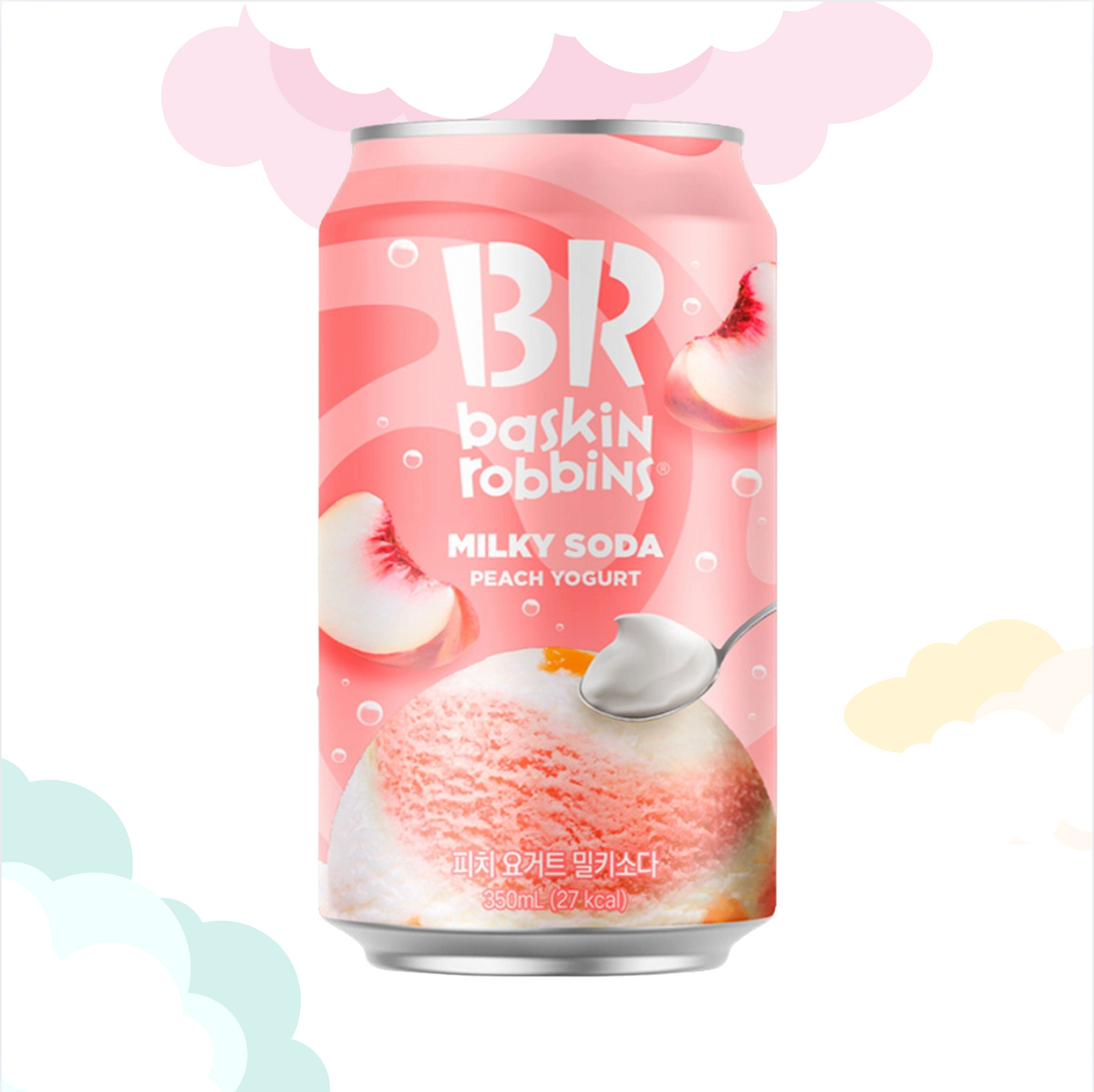 B-R Peach Yoghurt Milky Soda 350ml