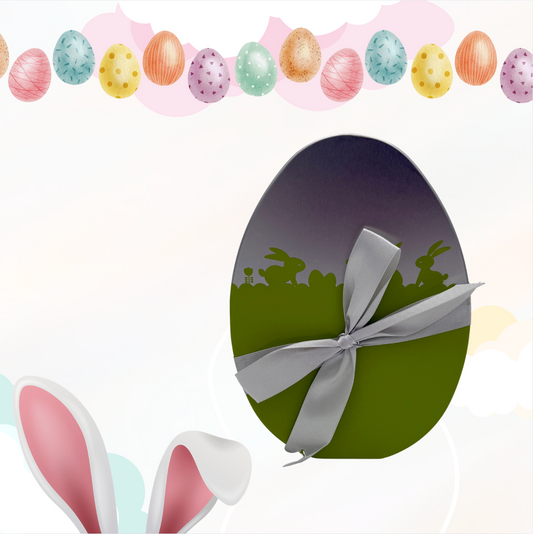 Blik Paasei Groen/Zilver