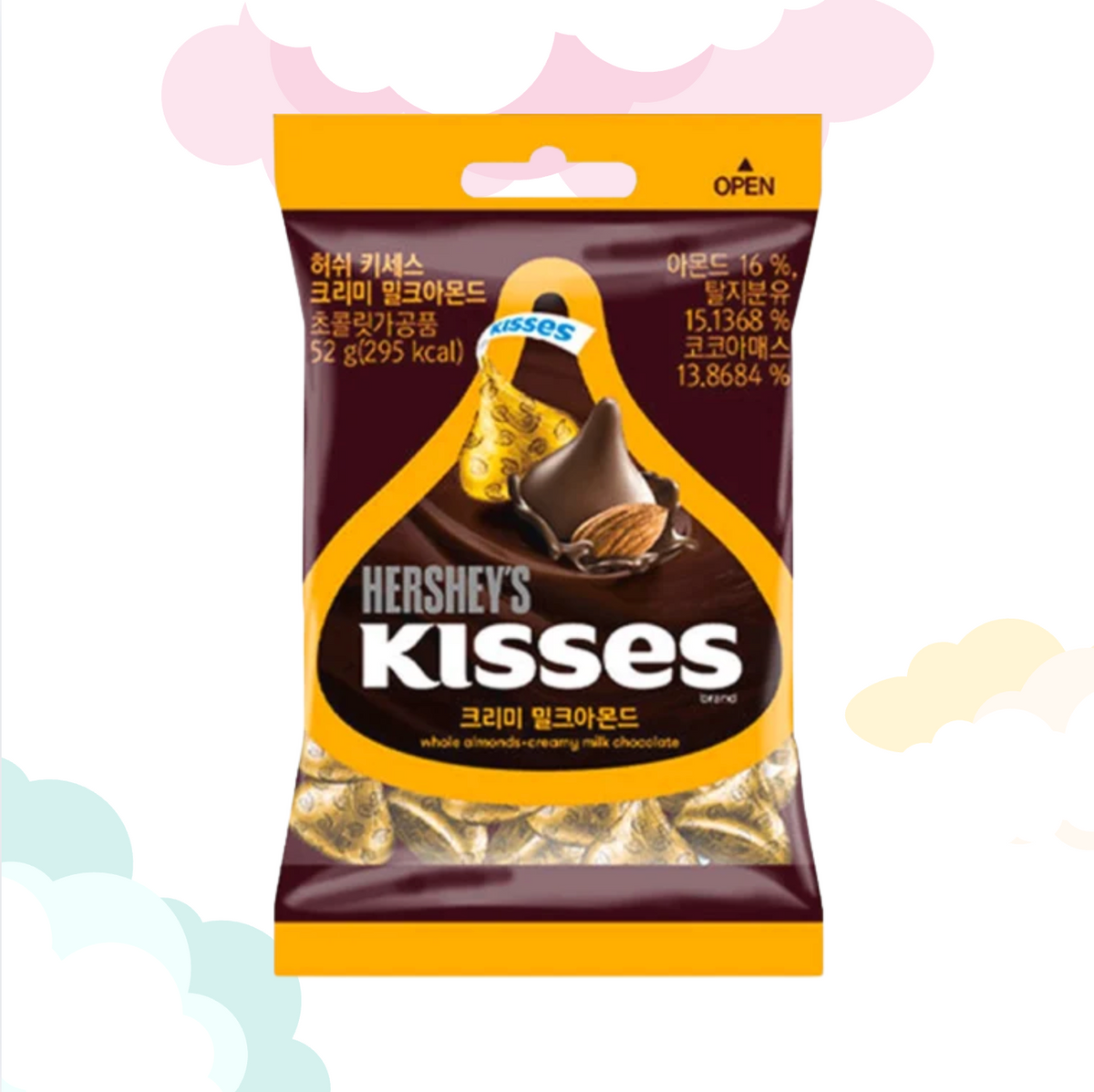 Hershey’s Kisses Milk Almond 52g