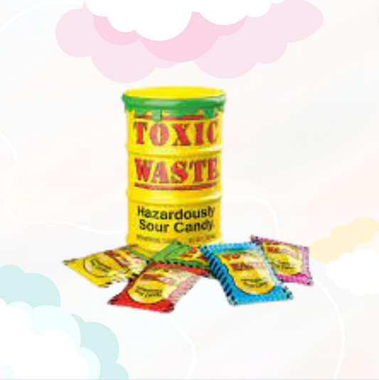 Toxic Waste Yellow Sour Candy Drum