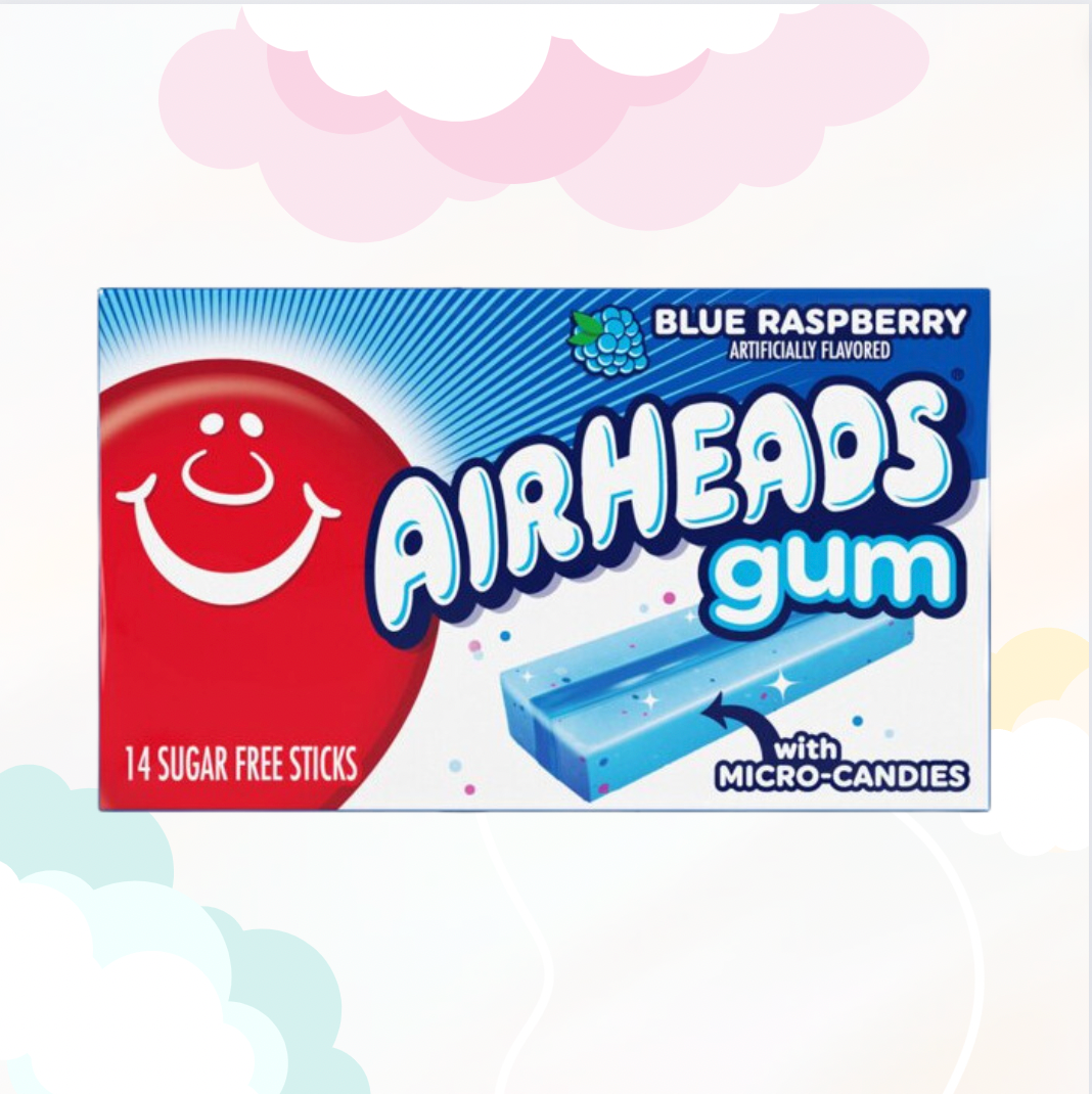 Airheads gum Blue raspberry o% suiker