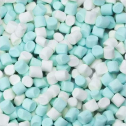 Marshmallow mini blauw/wit